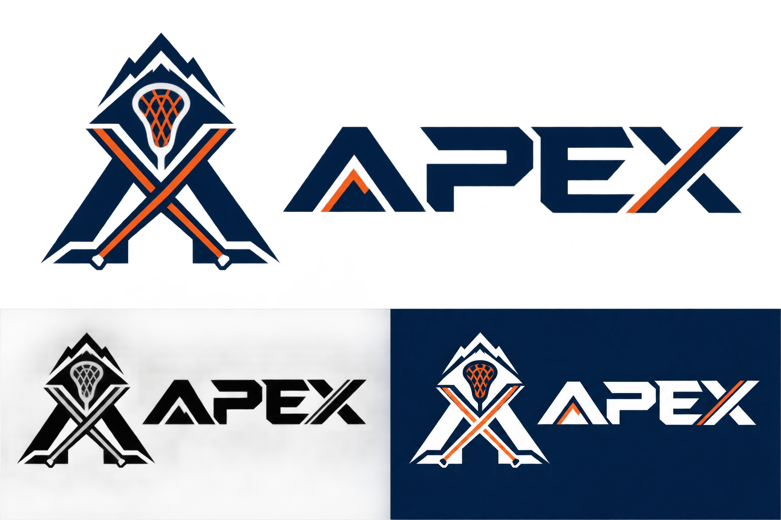 APEX Lacrosse Club master logo and icon system