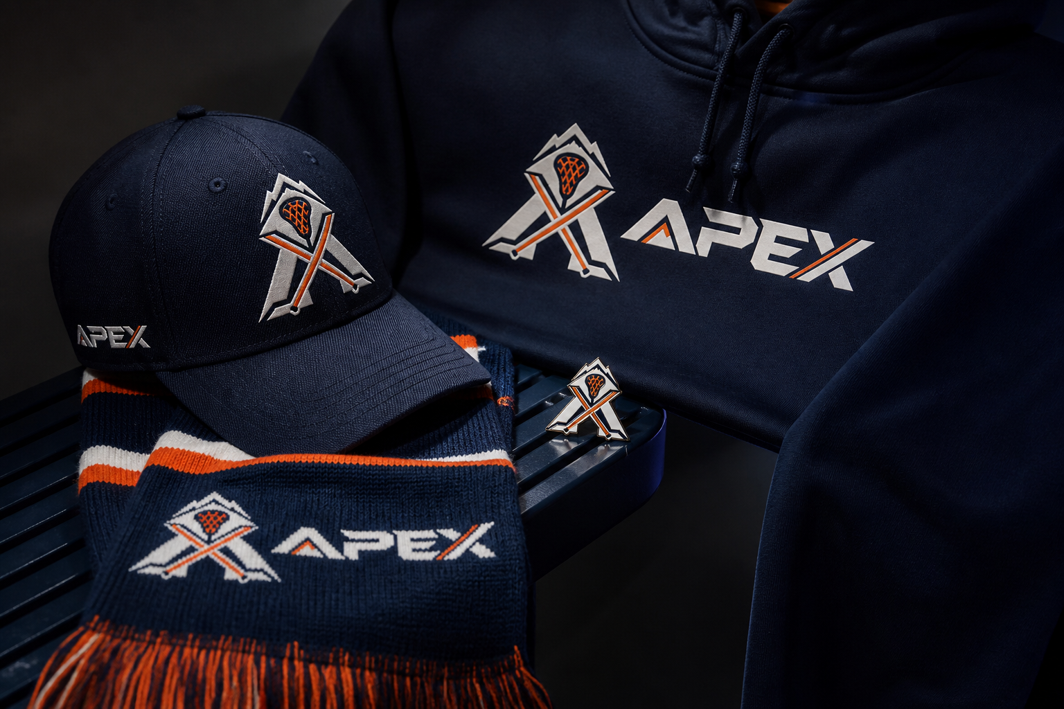 APEX Lacrosse Club — Supporter merchandise family.