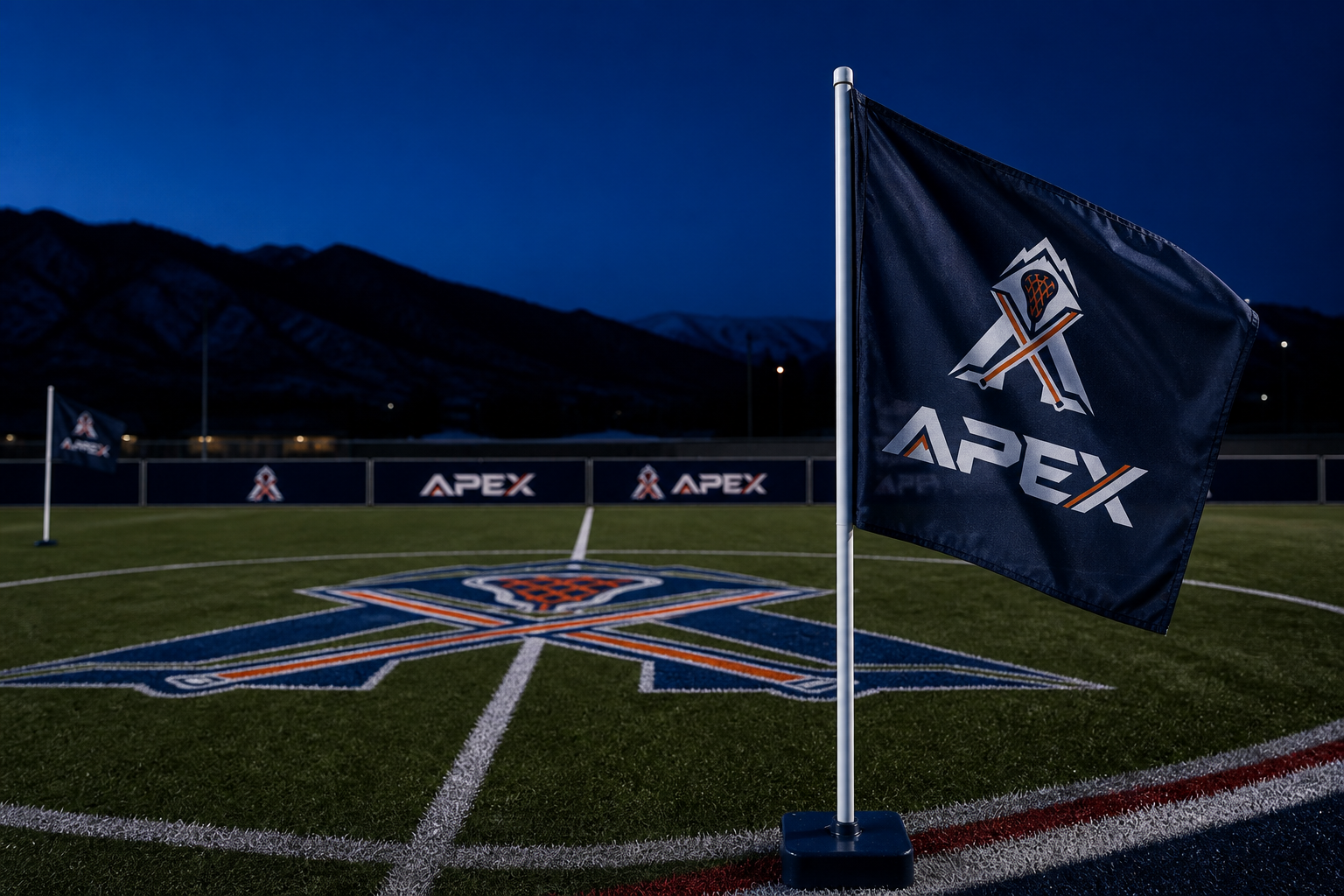 APEX Lacrosse Club — Field and event identity.
