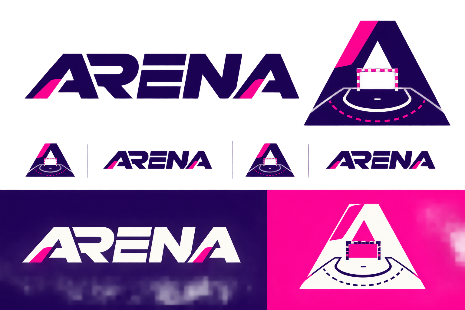 Arena Handball Campaign master logo and icon system
