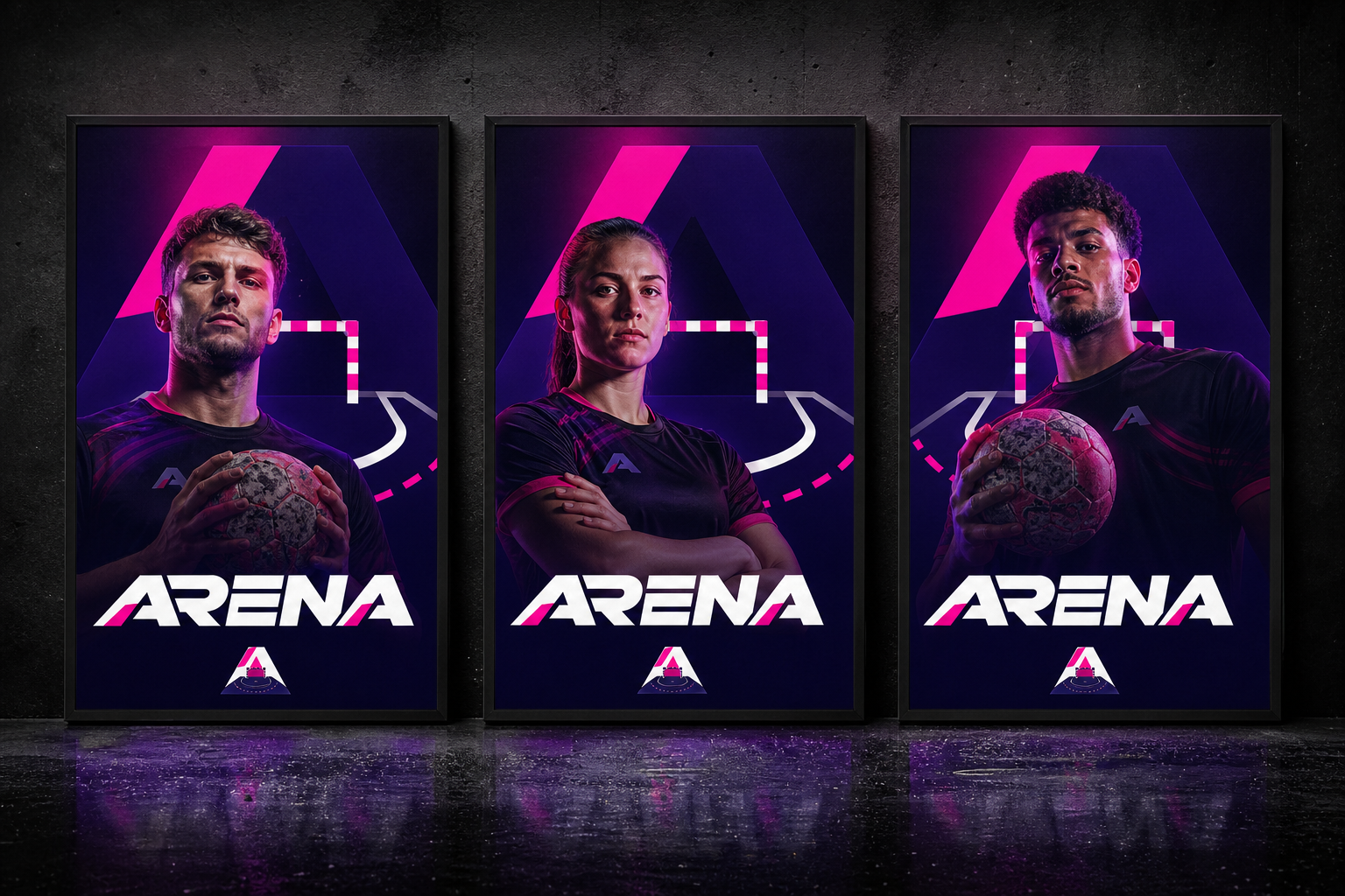 Arena Handball Campaign — Ticket-campaign poster series.