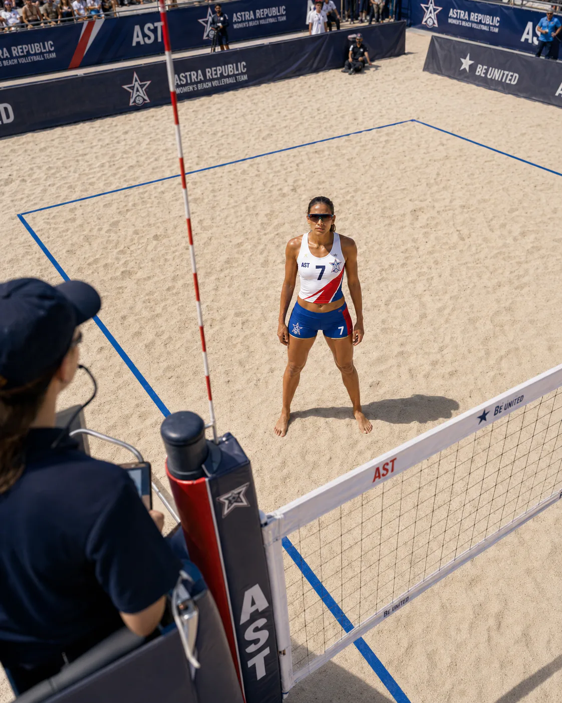 Astra Republic Women’s Beach Volleyball Team — Referee-chair perspective