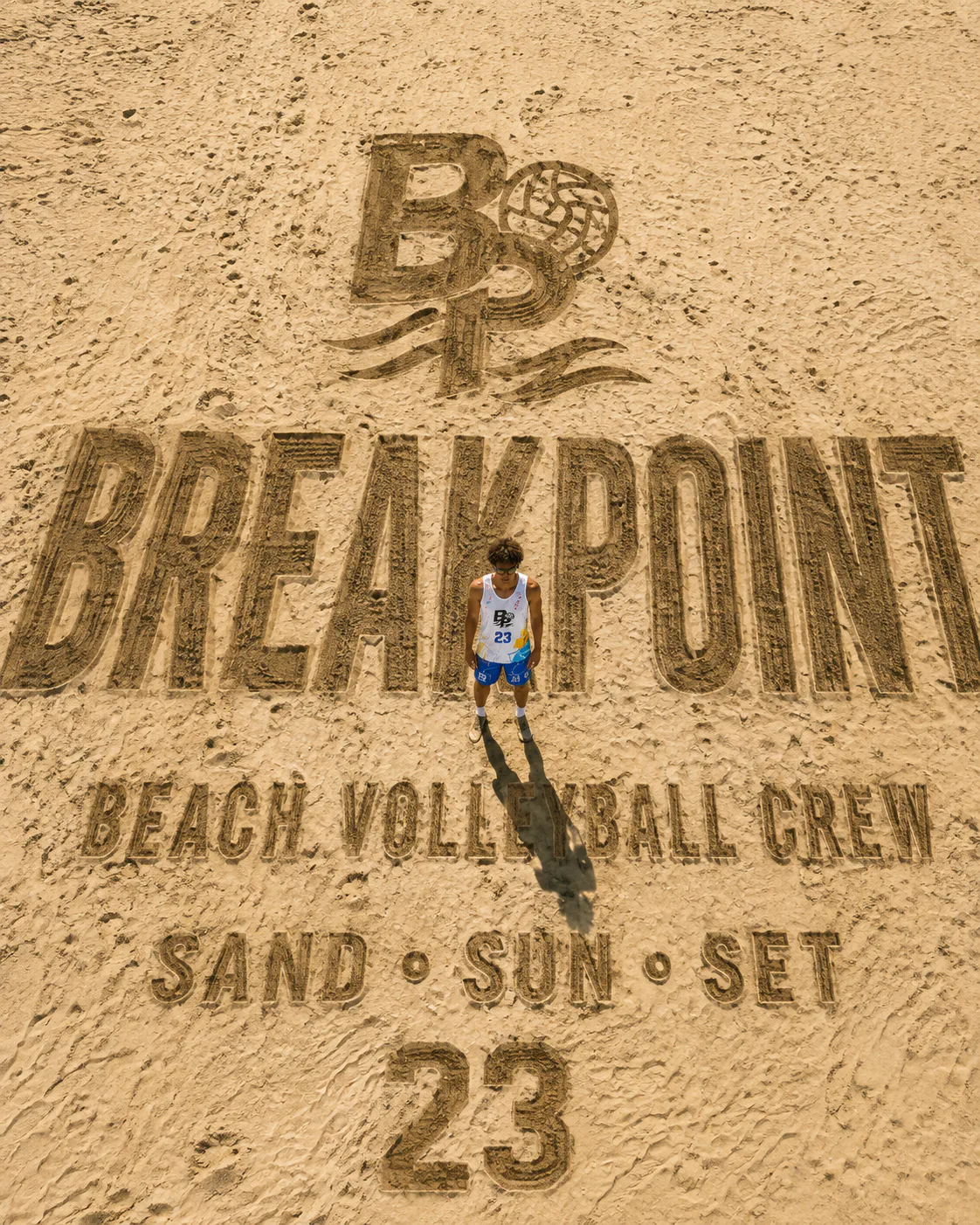 Breakpoint Beach Volleyball Crew — Sand typography