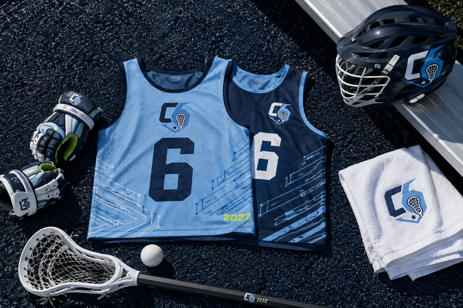 Carolina Sixes Invitational 2027 — Pinnie and equipment layout