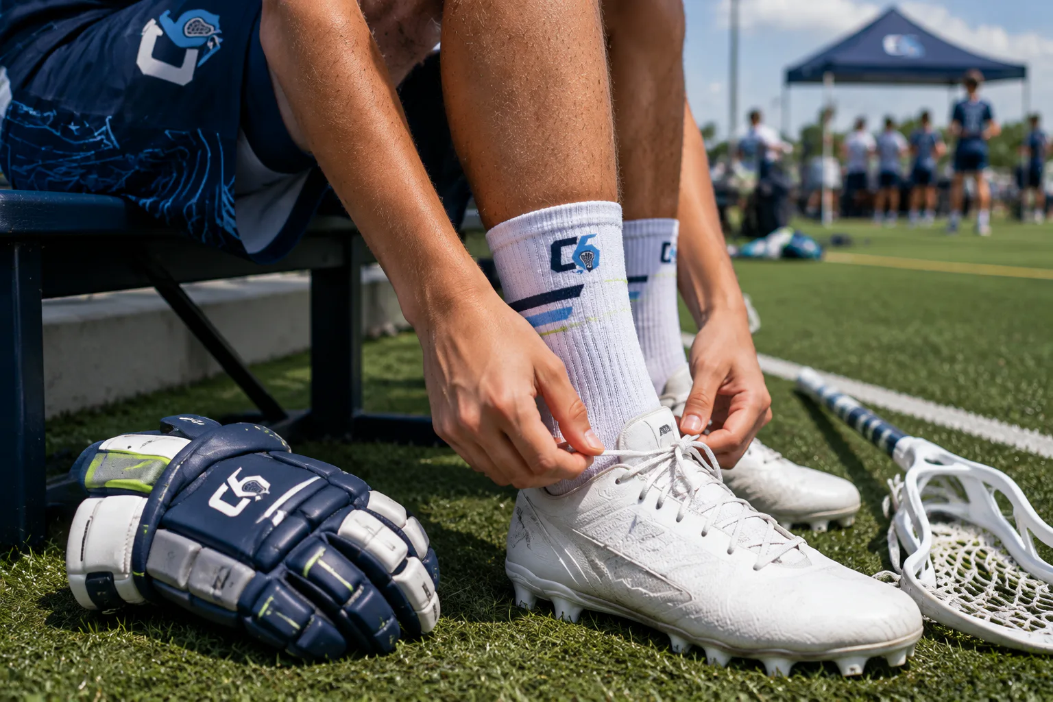 Carolina Sixes Invitational 2027 — Socks and helmet decals