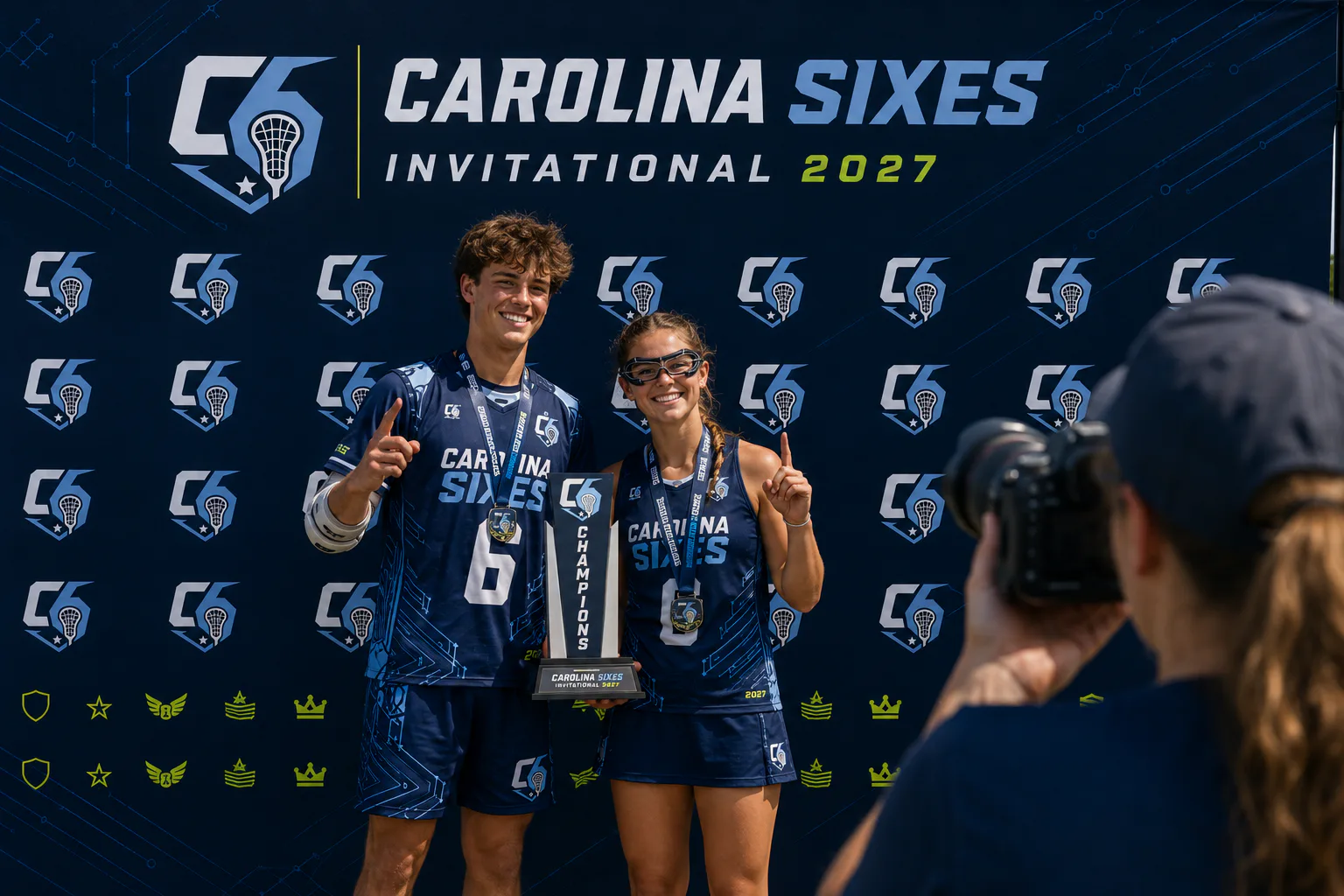 Carolina Sixes Invitational 2027 — Championship shirt and final celebration