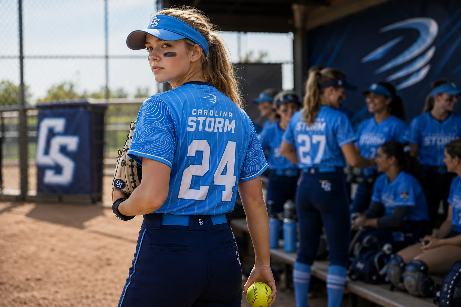 Carolina Storm Baseball & Softball Academy — Cap embroidery and helmet application