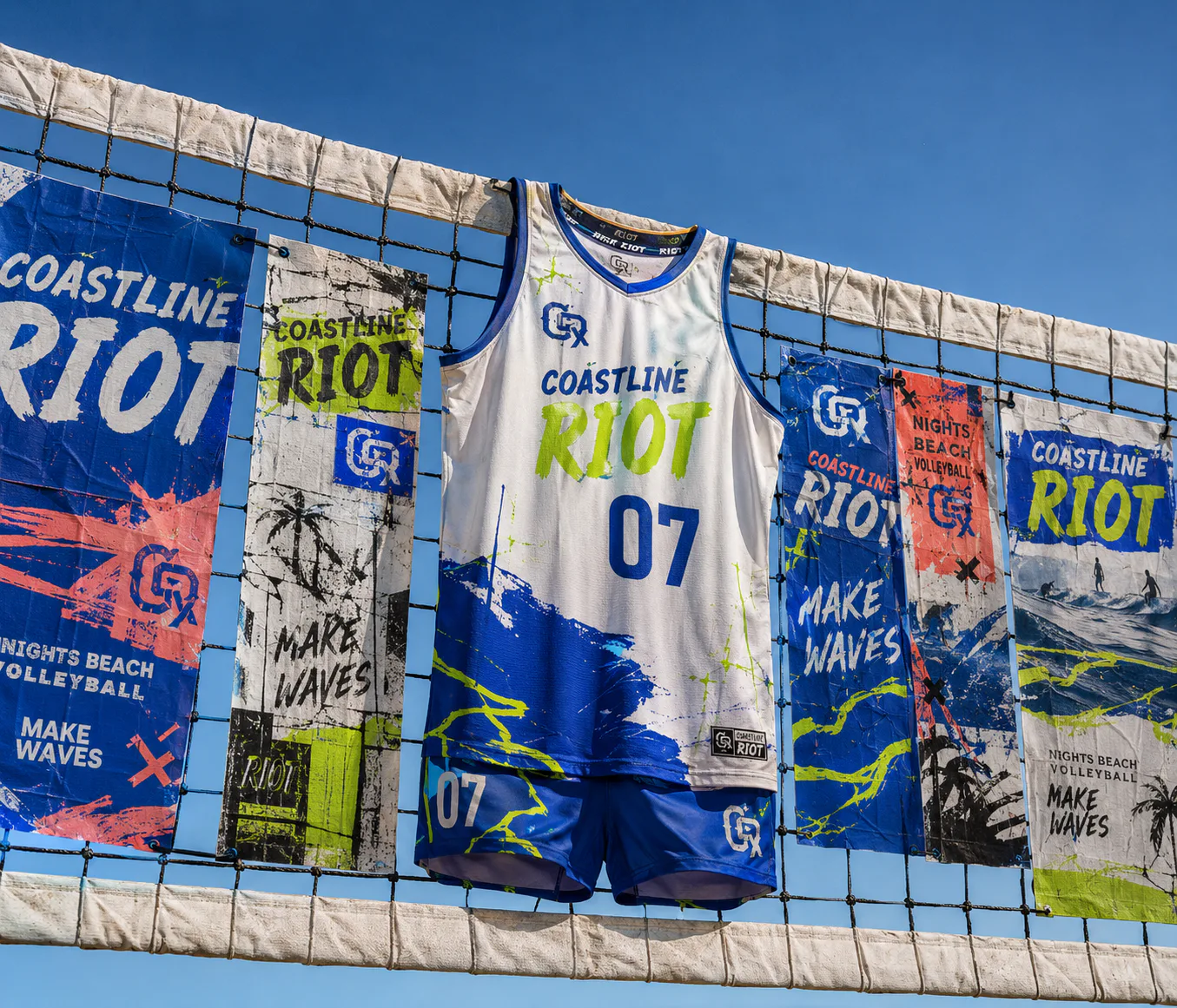 Coastline Riot Women’s Beach Volleyball Crew — Alternate team colourway