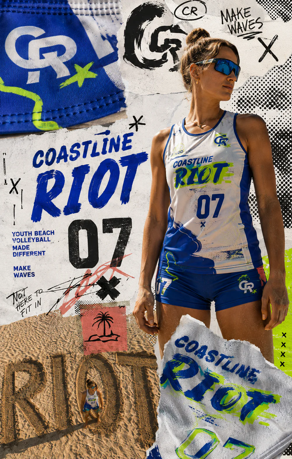Coastline Riot Women’s Beach Volleyball Crew — Merchandise and accessory family