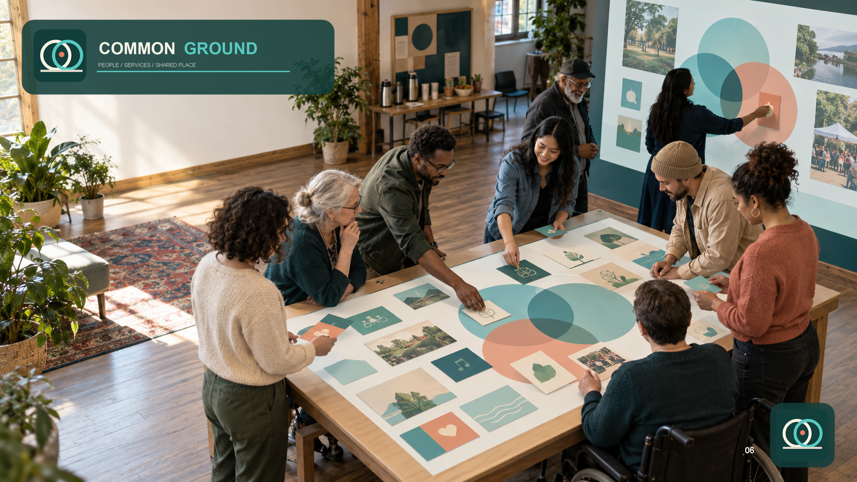 Common Ground Digital Brand — Participatory workshop using one shared digital and physical language.