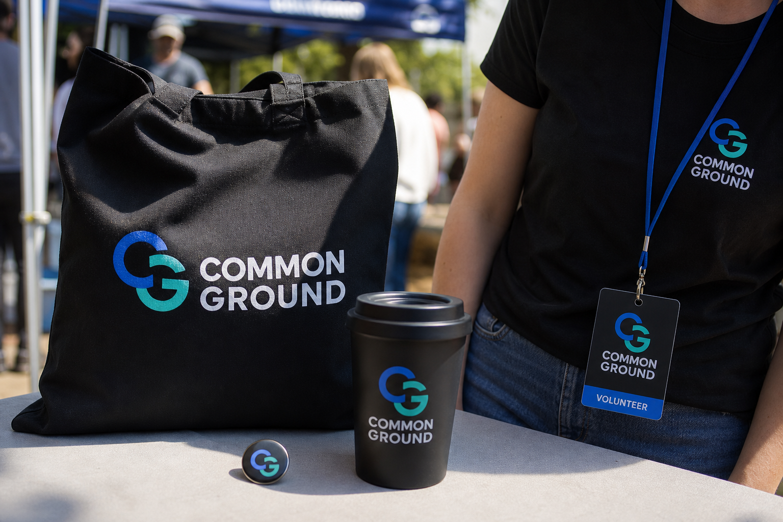 Common Ground Digital Brand — Volunteer merchandise and event applications.