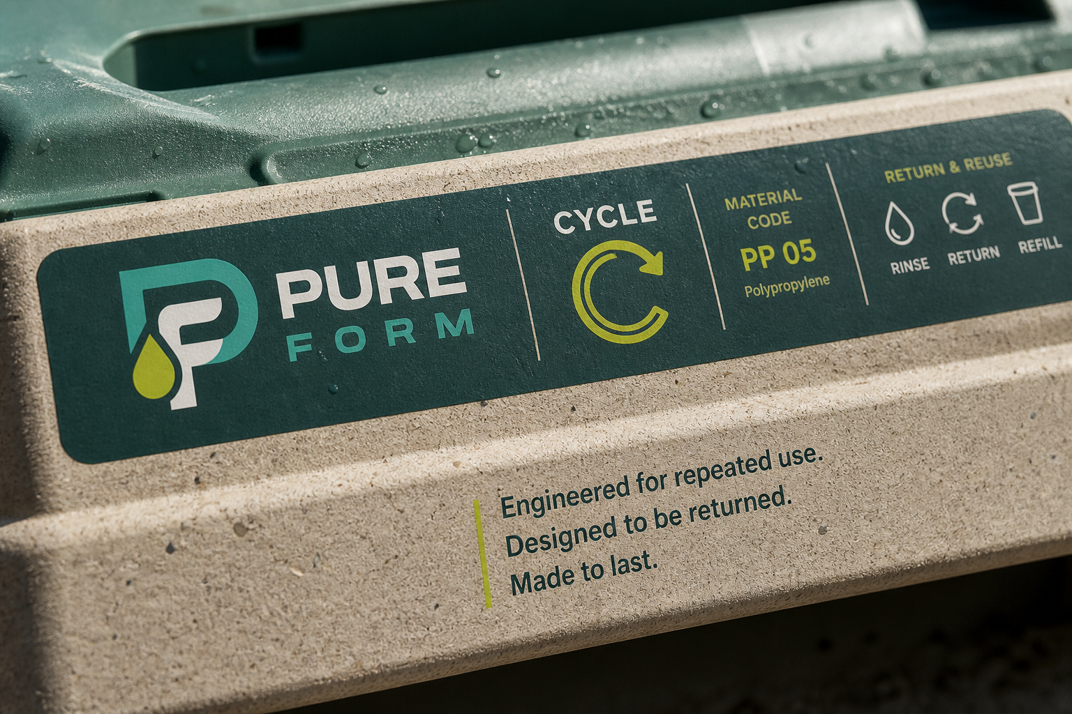 Cycle Circular Packaging — Material and instruction hierarchy.