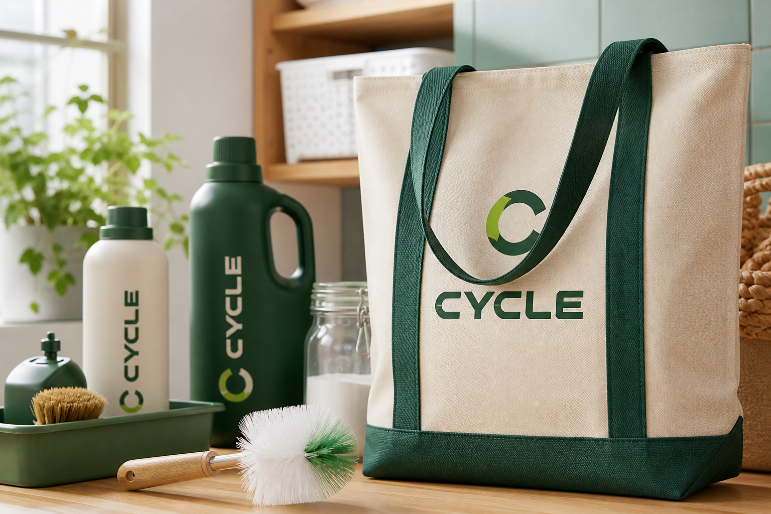 Cycle Circular Packaging — Reusable household-care kit.