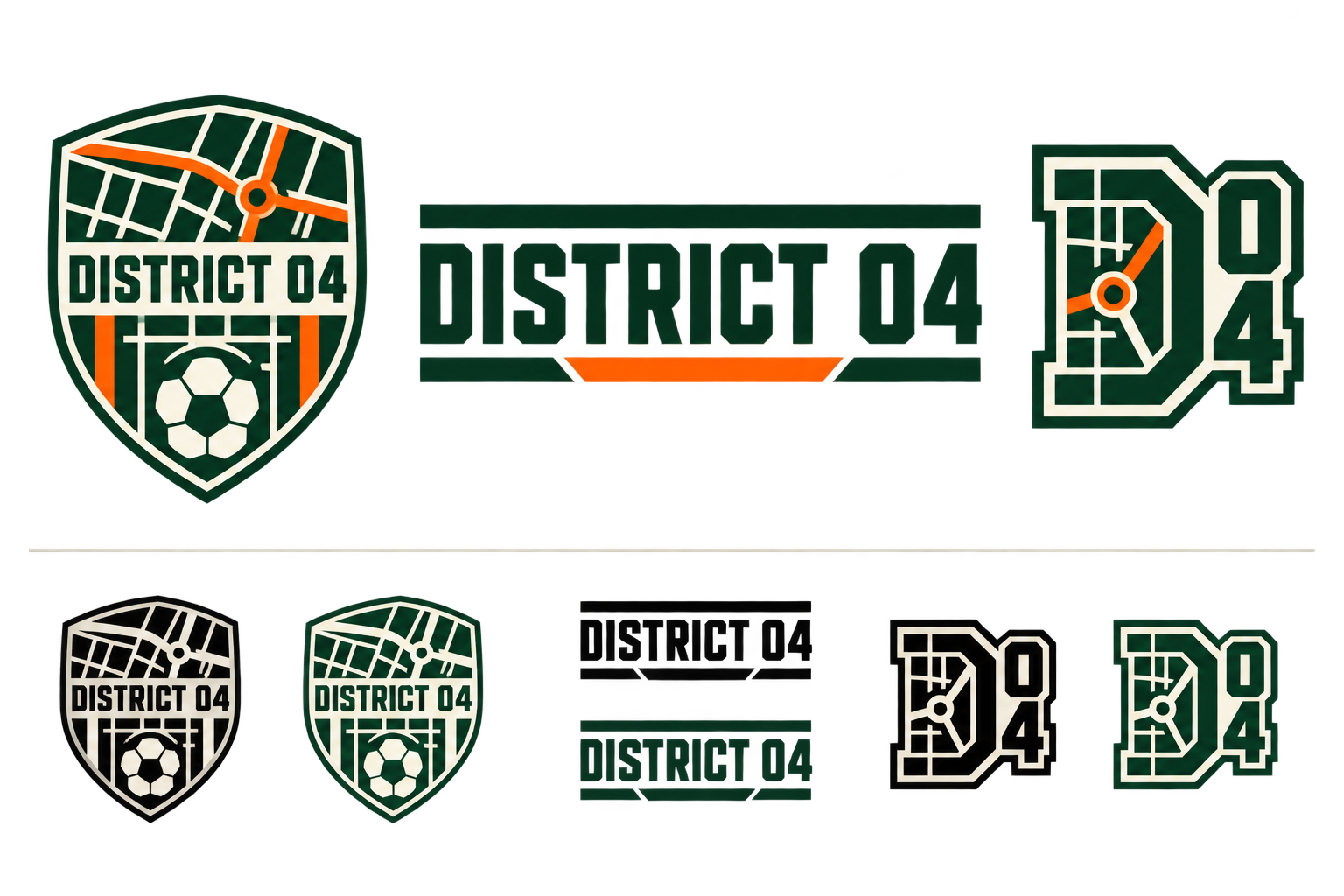 District 04 Club Identity master logo and icon system