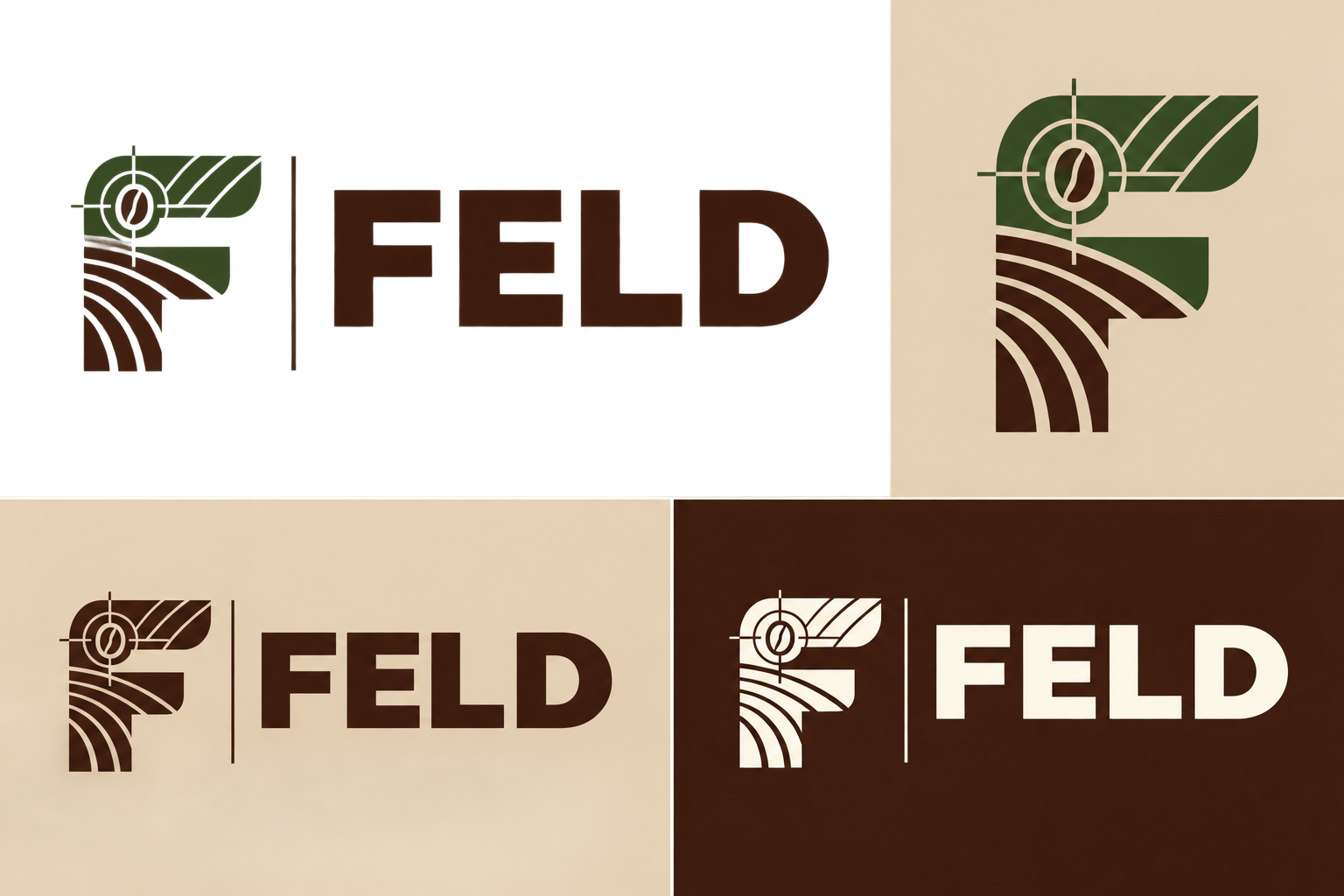 Feld Coffee Range master logo and icon system
