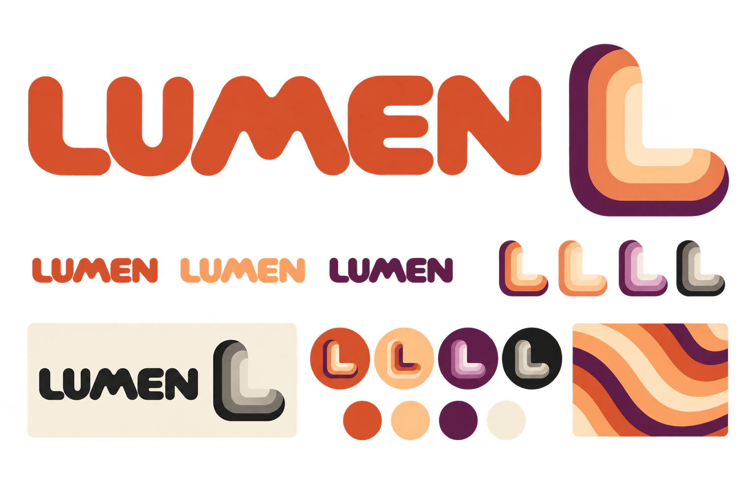 Lumen Beverage Range master logo and icon system