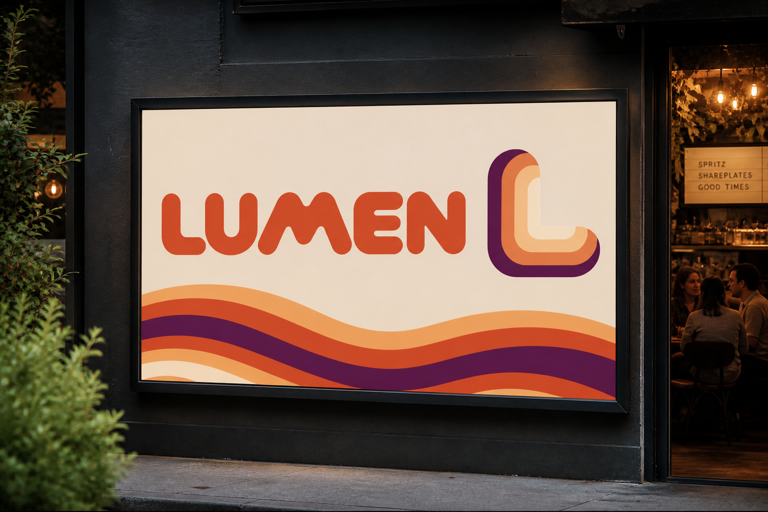 Lumen Beverage Range — Outdoor campaign in a contemporary venue.