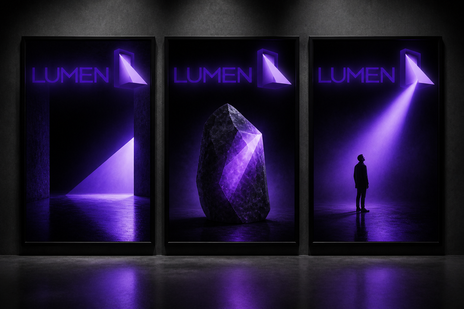 Lumen Museum Season — Animated vertical exhibition-teaser family.