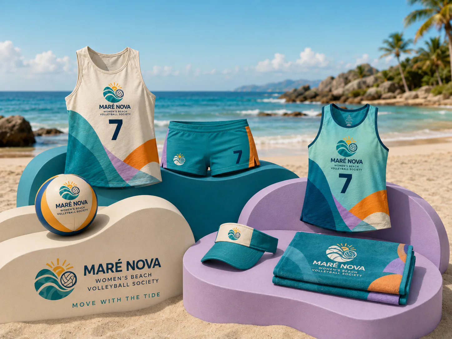 Maré Nova Women’s Beach Volleyball Society — Curved product platforms