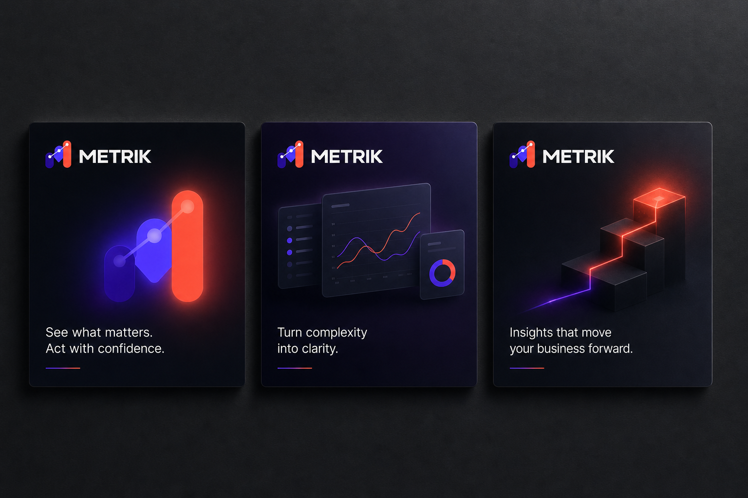 Metrik SaaS Launch — B2B product-value social campaign.