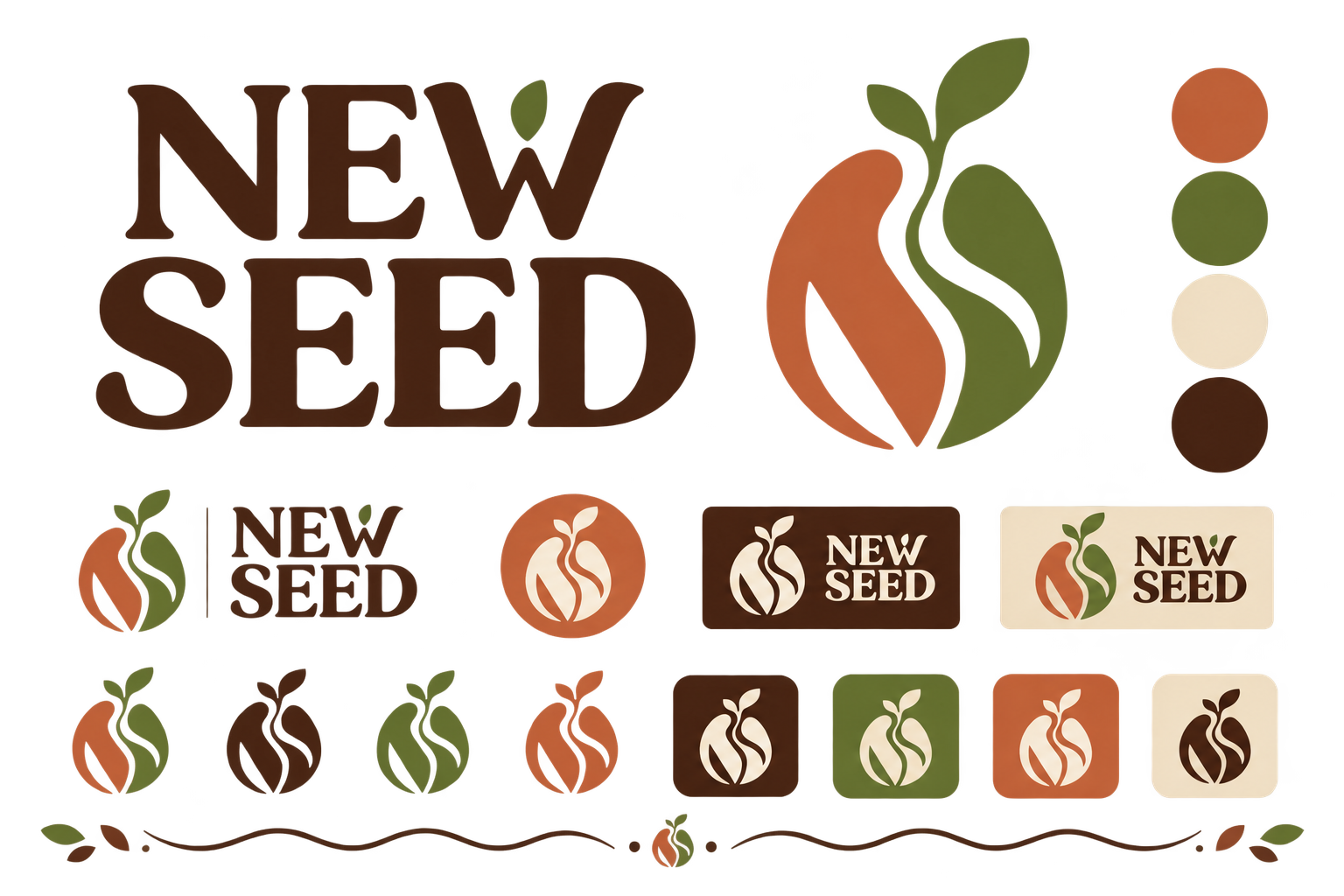 New Seed Food System master logo and icon system