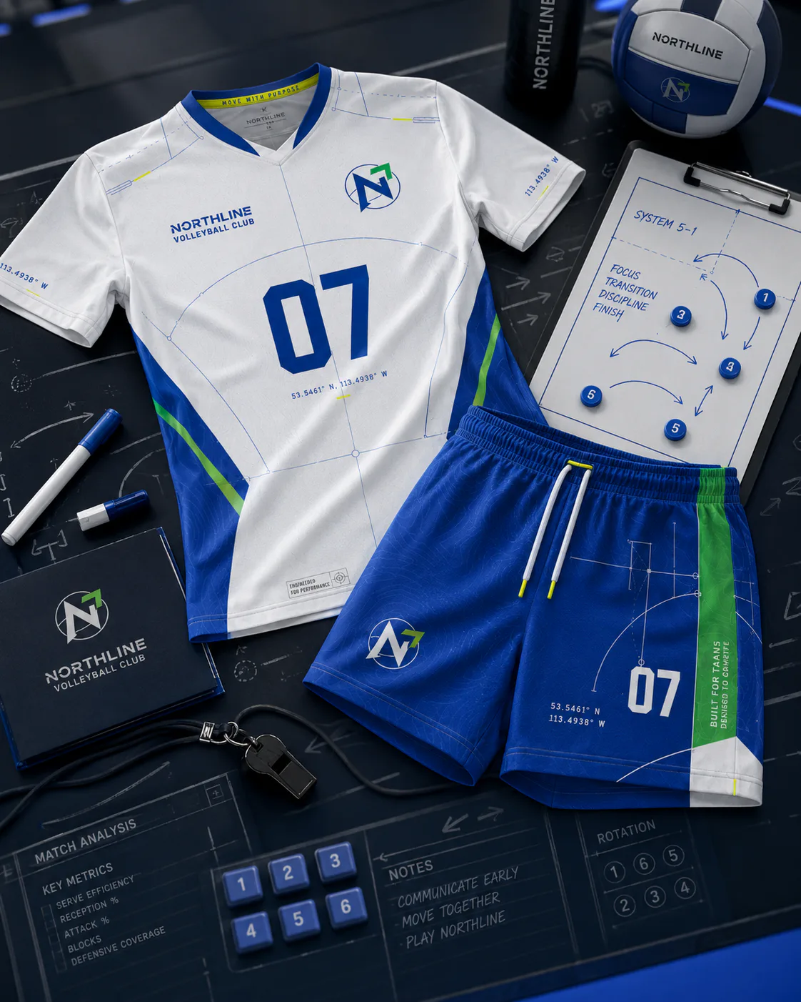Northline Volleyball Club — Field Coordinates — Tactical board