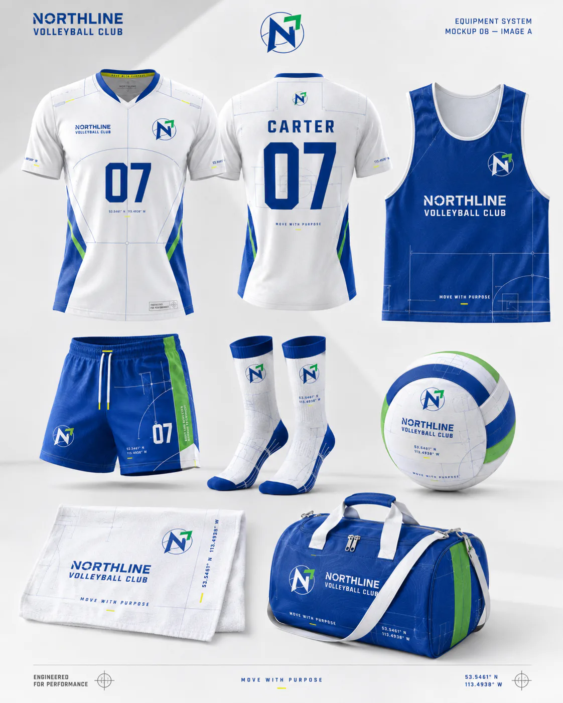 Northline Volleyball Club — Field Coordinates — Equipment system