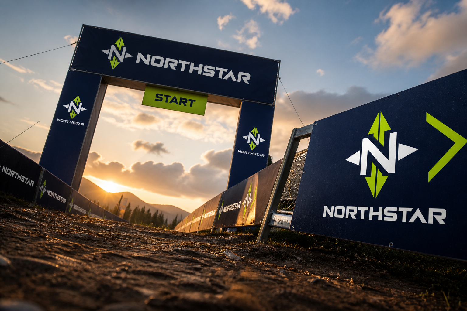 Northstar Athletic Ecosystem — Training start gate and wayfinding.