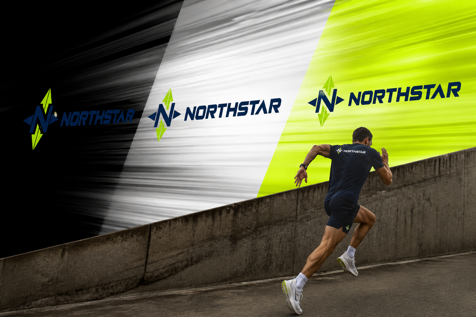 Northstar Athletic Ecosystem — North-point motion identity storyboard.