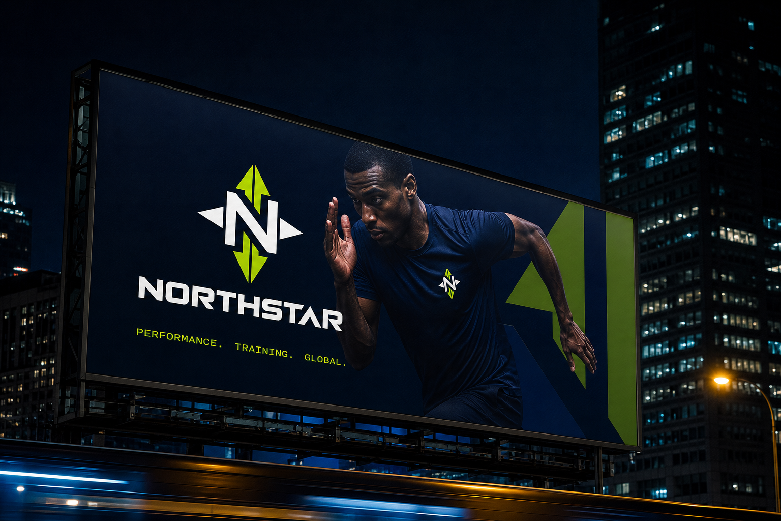 Northstar Athletic Ecosystem — Urban outdoor campaign.