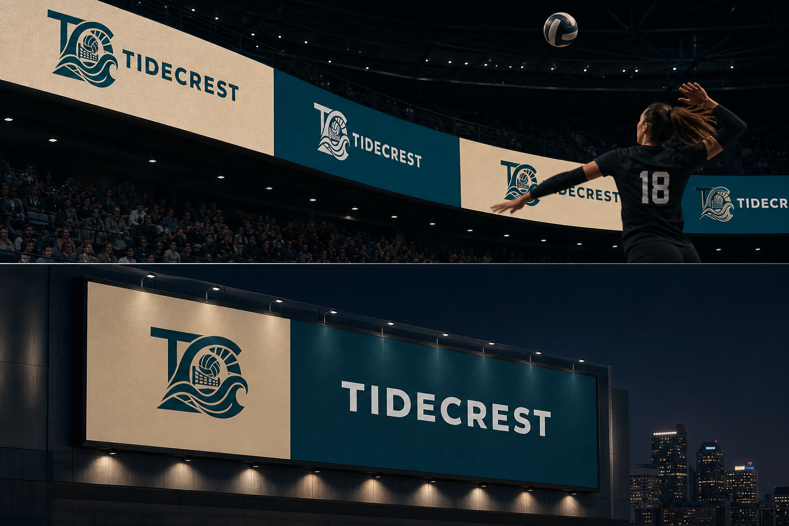 Nova Wave Volleyball Club Uniform & Sports Identity — Arena campaign system.