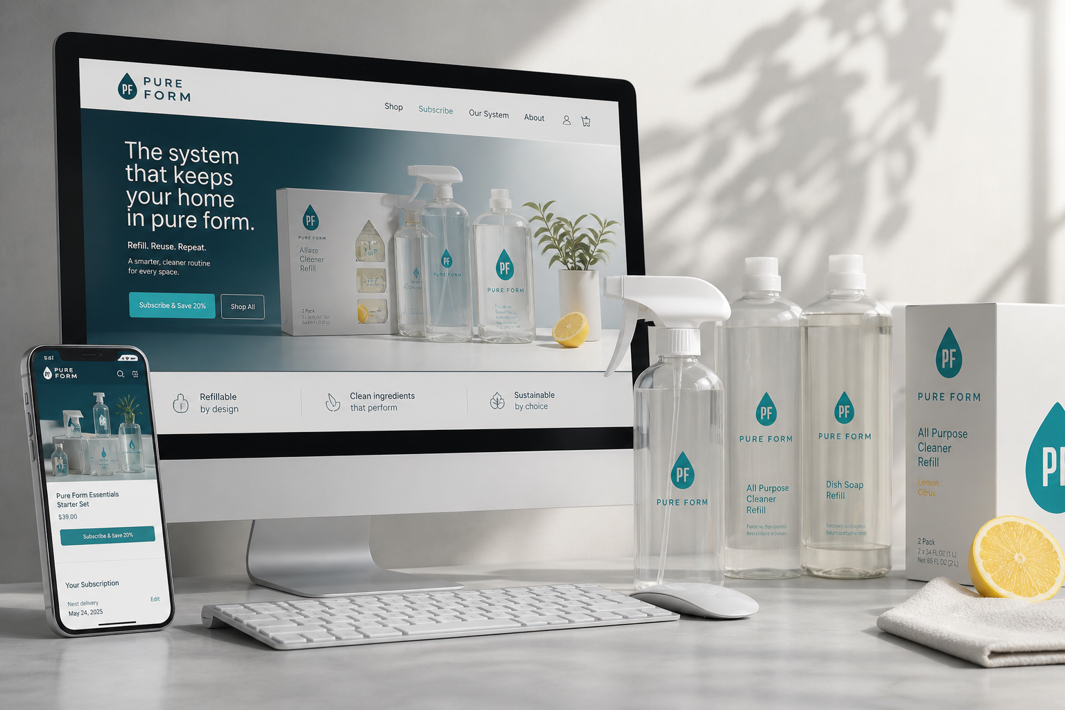 Pure Form Household — Subscription-commerce experience.
