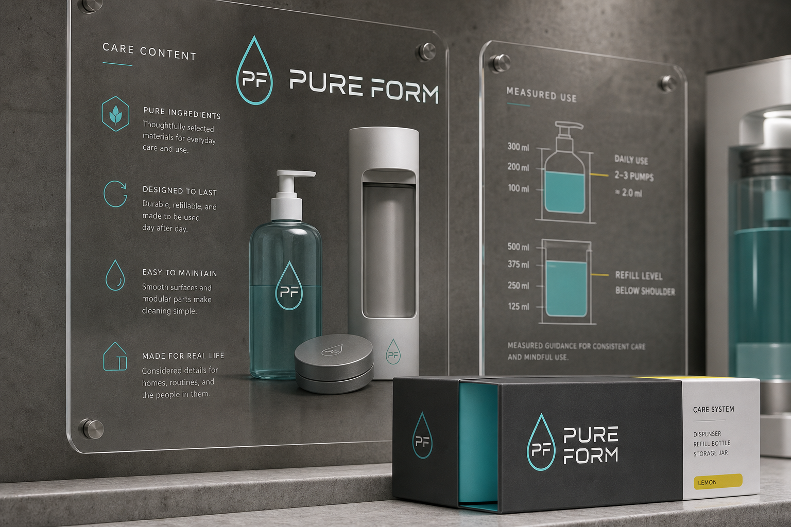 Pure Form Household — Care-content system.