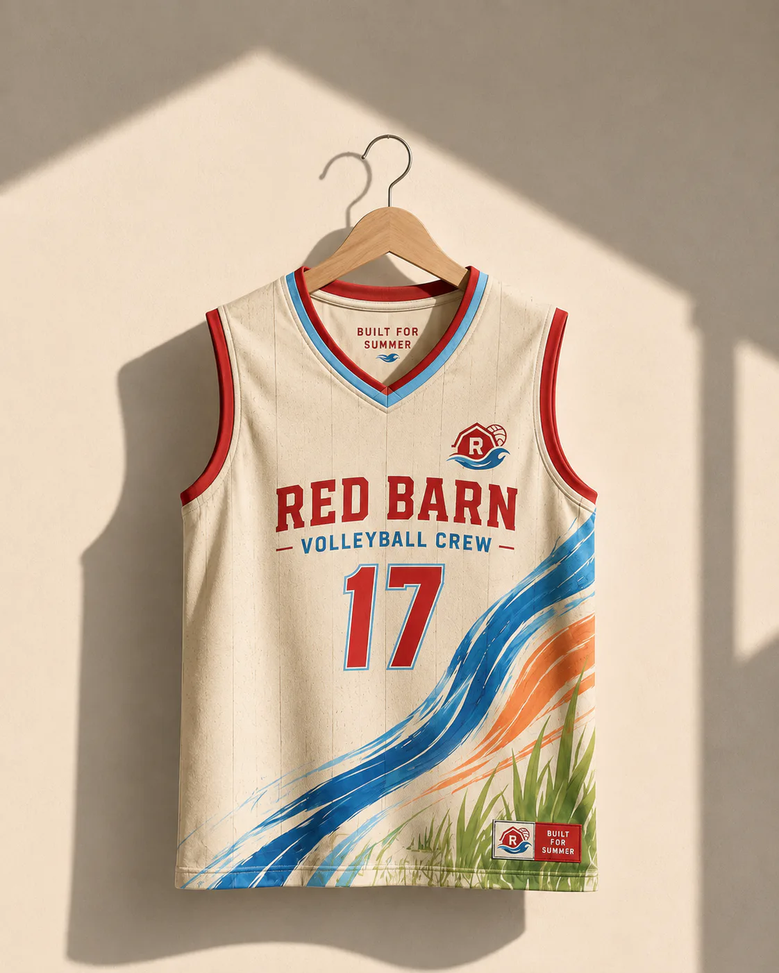 Red Barn Volleyball Crew — Barnwave Collection — Barn-shadow concept