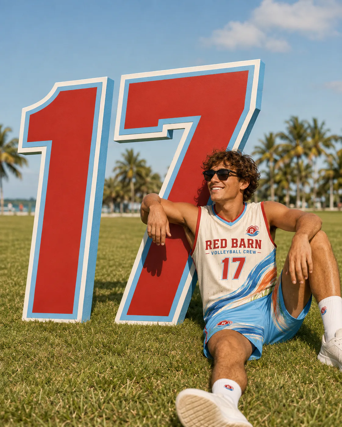 Red Barn Volleyball Crew — Barnwave Collection — Giant player number