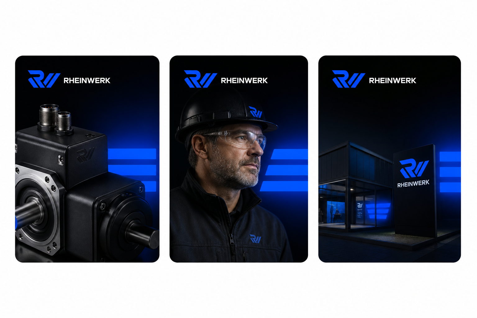 Rheinwerk Trade Fair Campaign — B2B social campaign cards for event communication.