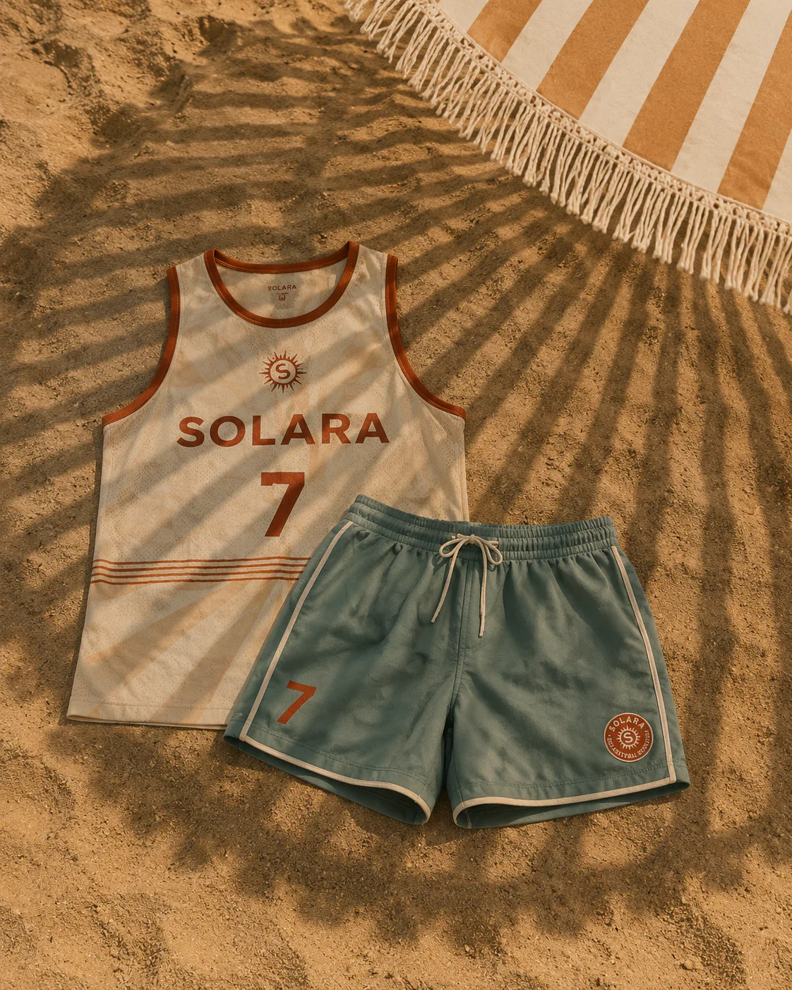Solara Beach Volleyball Society — Umbrella-shadow graphic