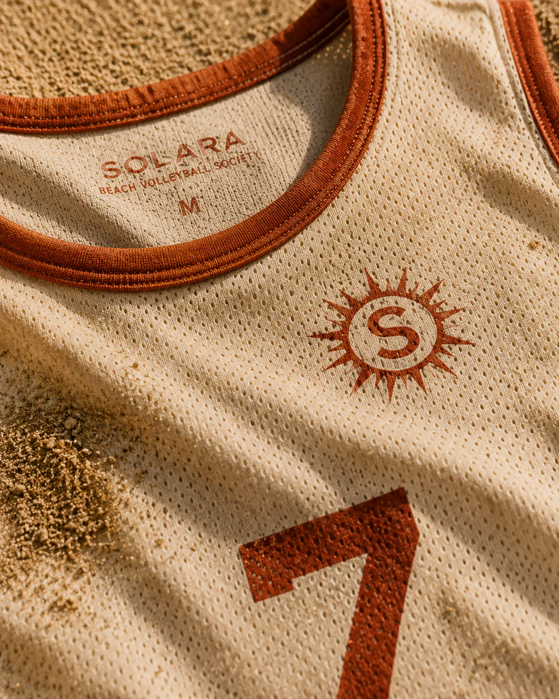 Solara Beach Volleyball Society — Jersey-collar macro