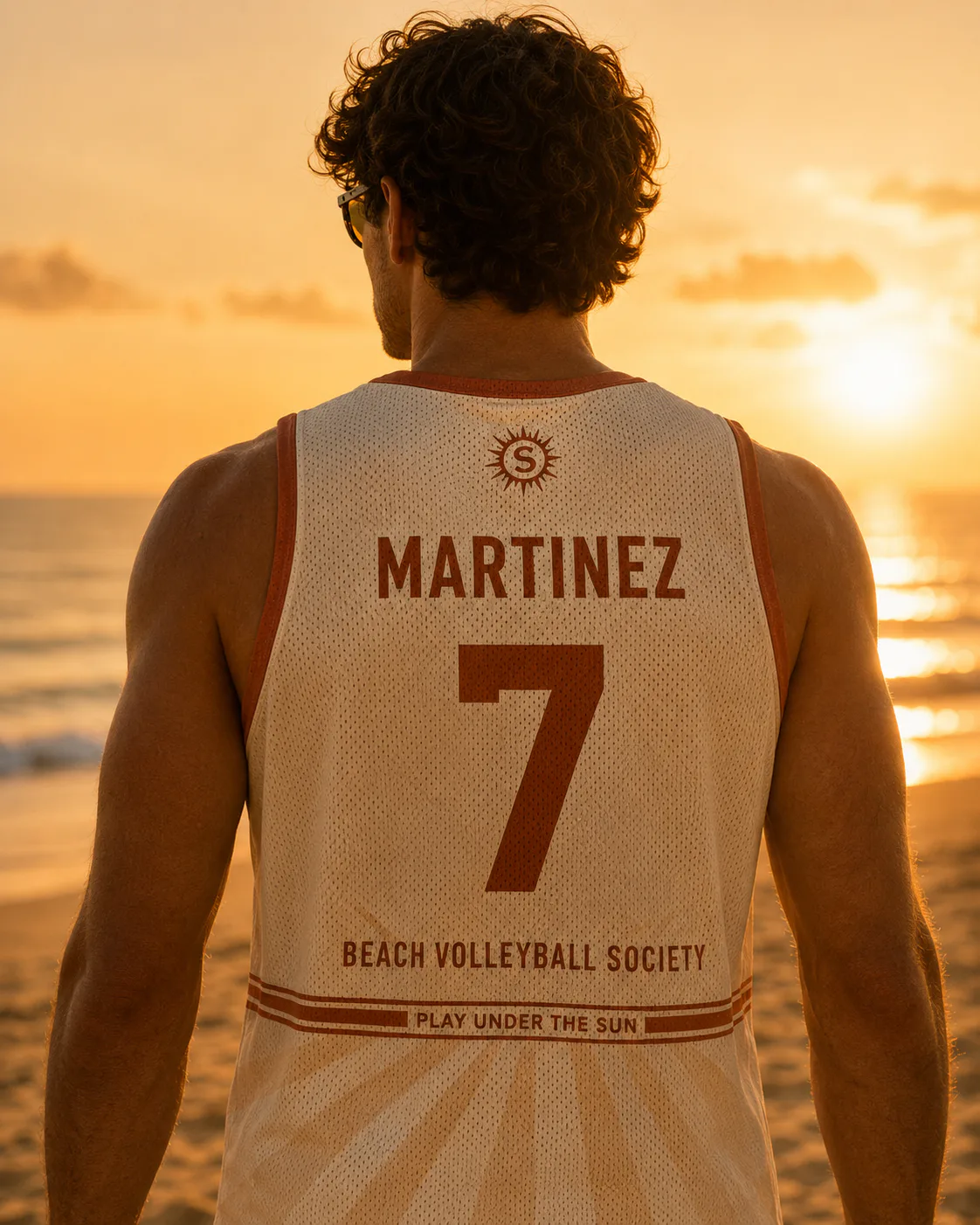 Solara Beach Volleyball Society — Sunset jersey back