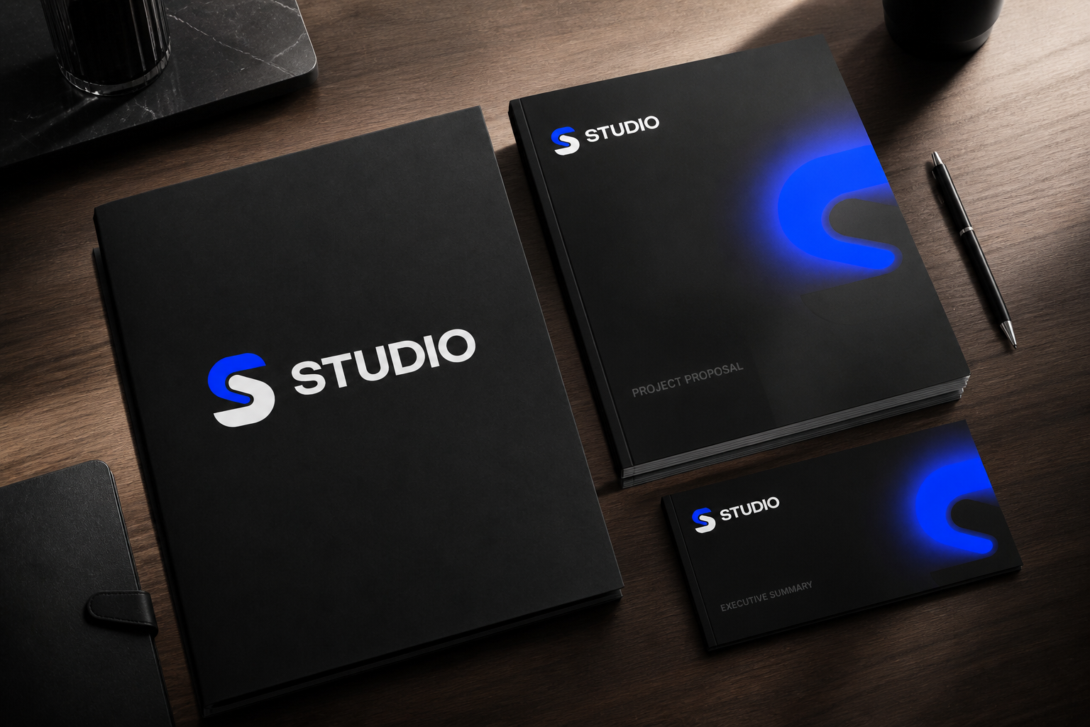 Studio B2B Sales Kit — Proposal document, folder and executive summary.