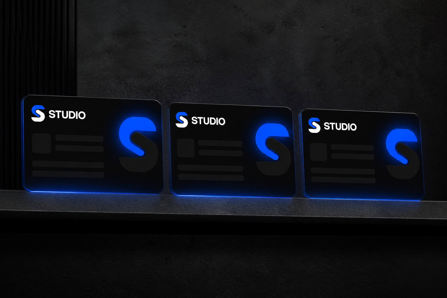 Studio B2B Sales Kit — Disciplined B2B social proof cards.