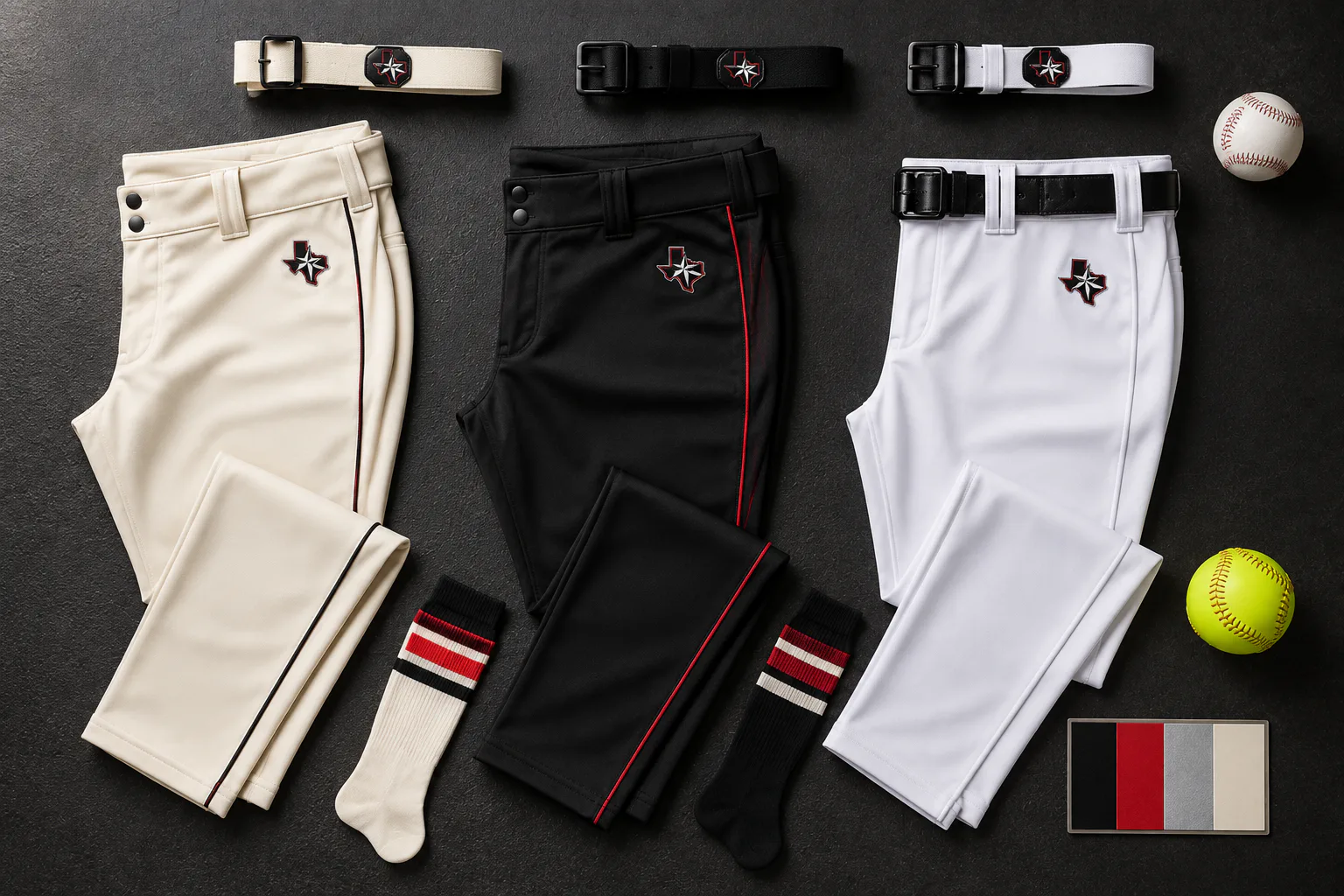 Texas Outlaws Baseball & Softball — Socks, sleeve and equipment family