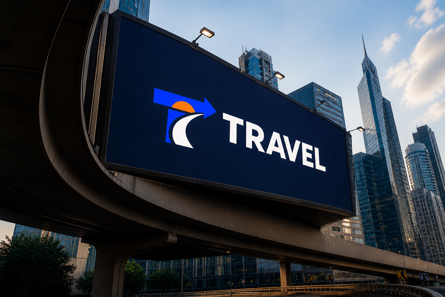 Travel Logo — Urban interchange outdoor campaign.