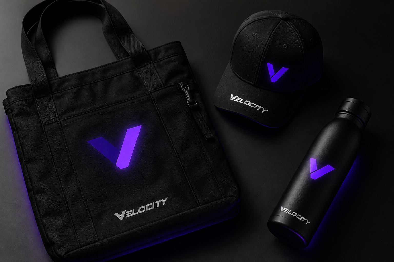 Velocity Commerce Campaign — Technical merchandise and everyday brand applications.