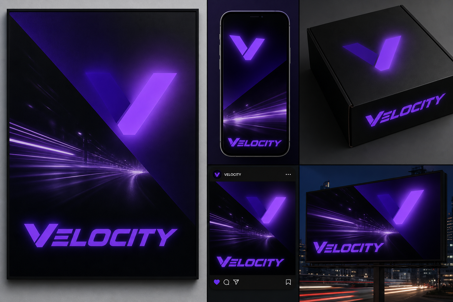 Velocity Commerce Campaign — Closing campaign family across digital, physical and motion touchpoints.
