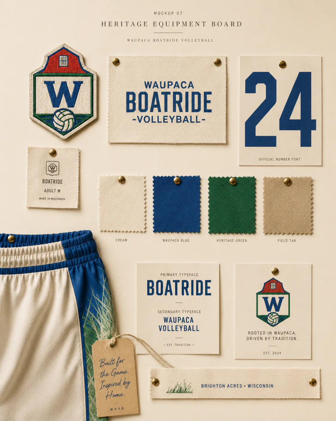 Waupaca Boatride — Brighton Acres Field Club — Heritage equipment board
