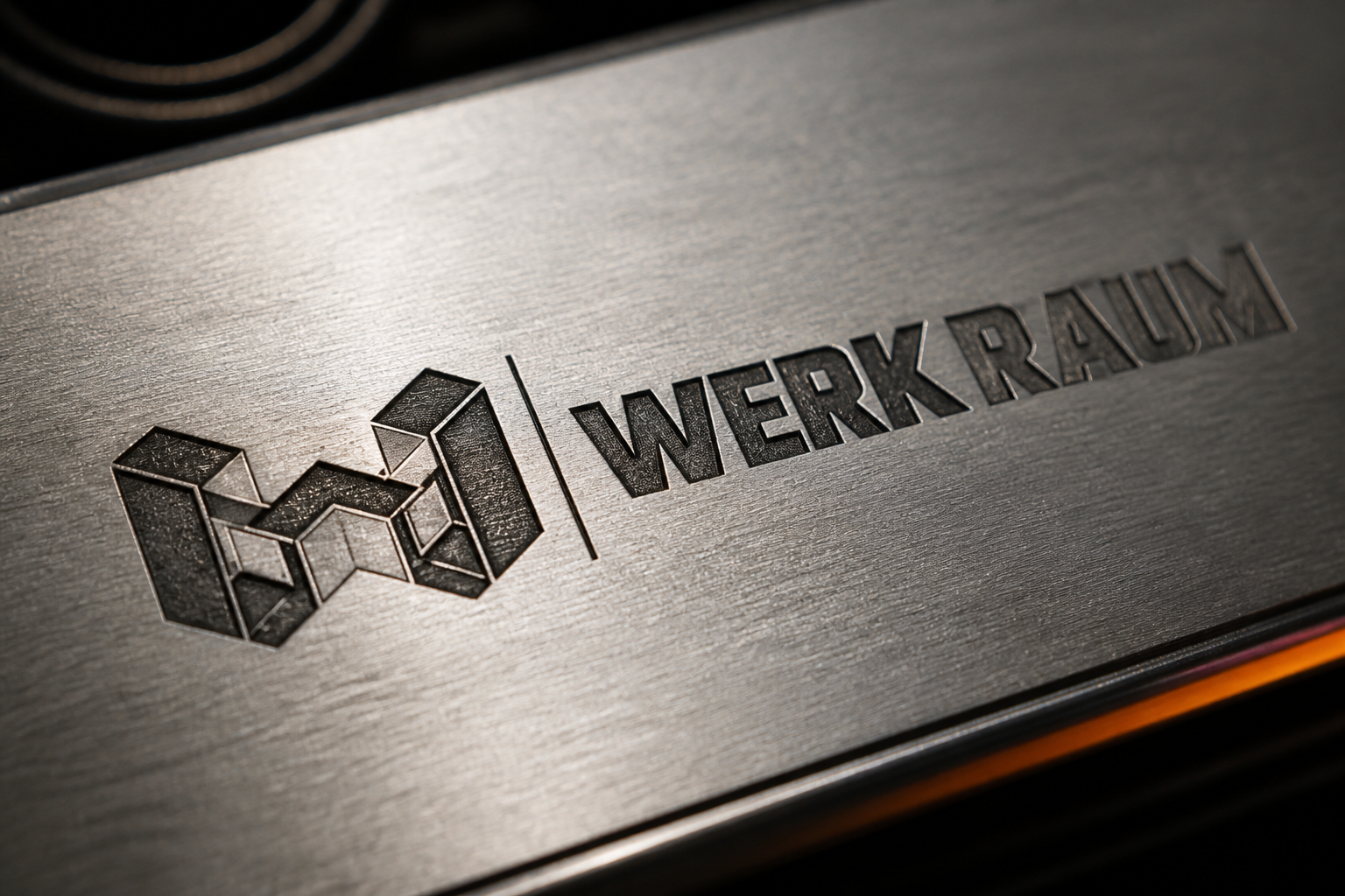 Werkraum Industrial System — Laser-etched machine plate.